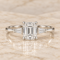 The Arden Emerald Diamond Ring in white gold