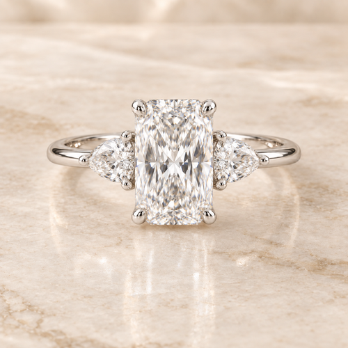 The Eveline Radiant Diamond Ring in white gold